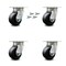 Service Caster 4 Inch Kingpinless Polyolefin Wheel Swivel Caster Set with Swivel Lock SCC SCC-KP30S420-POR-BSL-4 - alternate 1